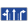 Дорожный знак 5.15.1 «Направления движения по полосам» (металл 0,8 мм, III типоразмер: 900х1800 мм, С/О пленка: тип А инженерная)